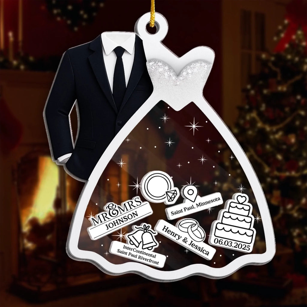 Amemidin | The Timeless Memory Shaker: Personalized 3-Layer Keepsake Ornament