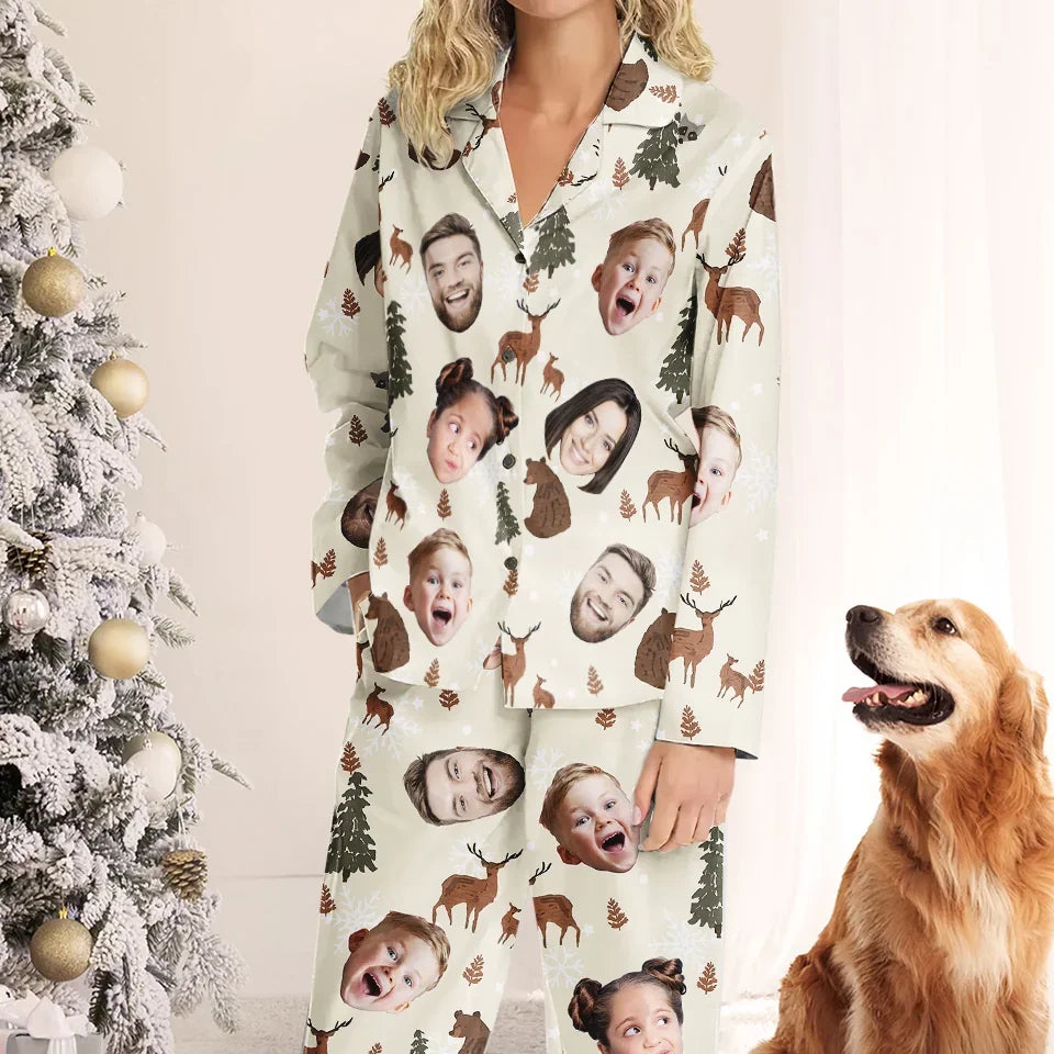 Amemidin Personalized Photo Family Pajama Set