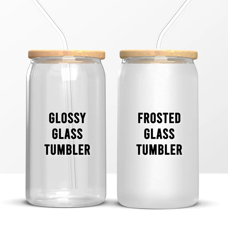 Amemidin | The Blossom of Hope Glass: Personalized Iced Coffee Cup of Renewal