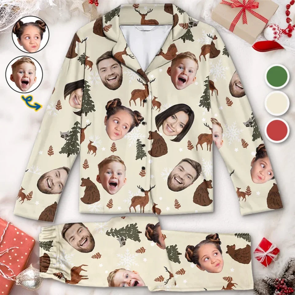 Amemidin Personalized Photo Family Pajama Set